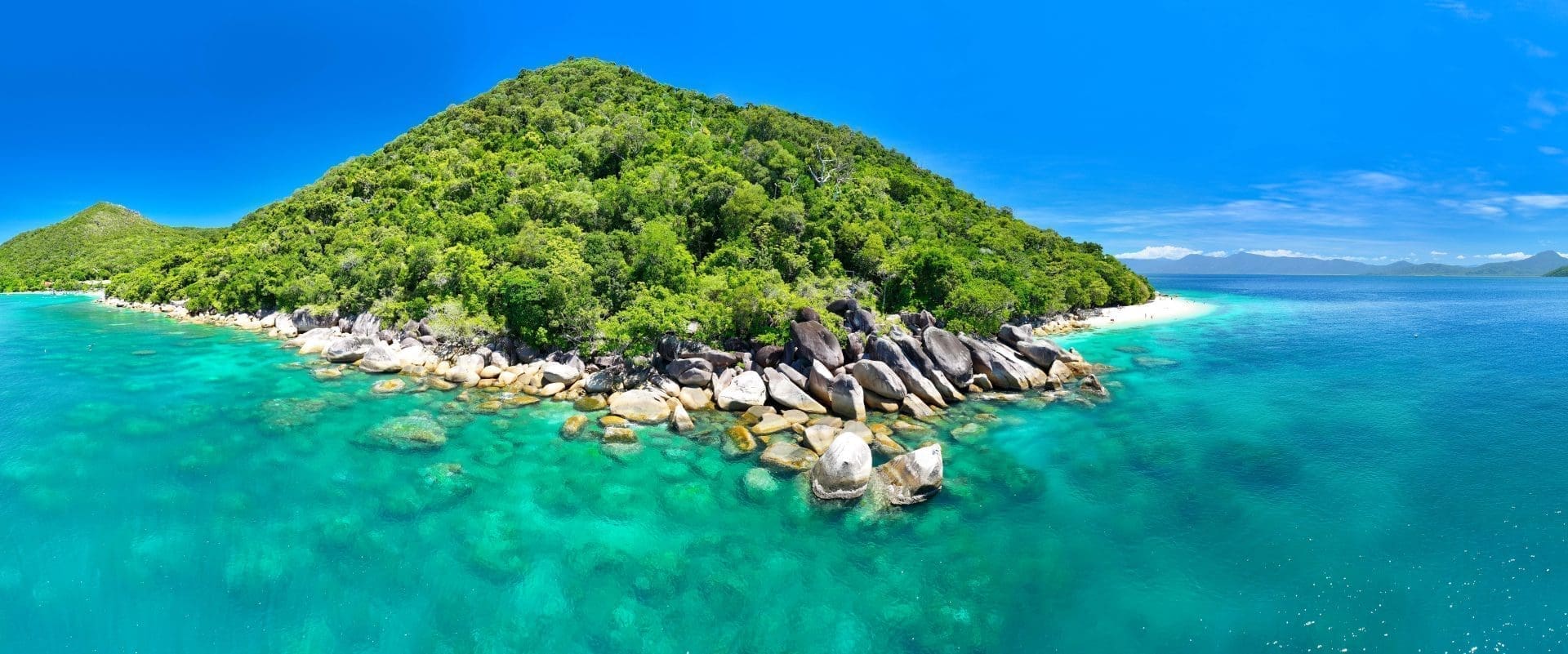 Granite boulders and rainforest at the start of the Nudey Beach track on Fitzroy Island